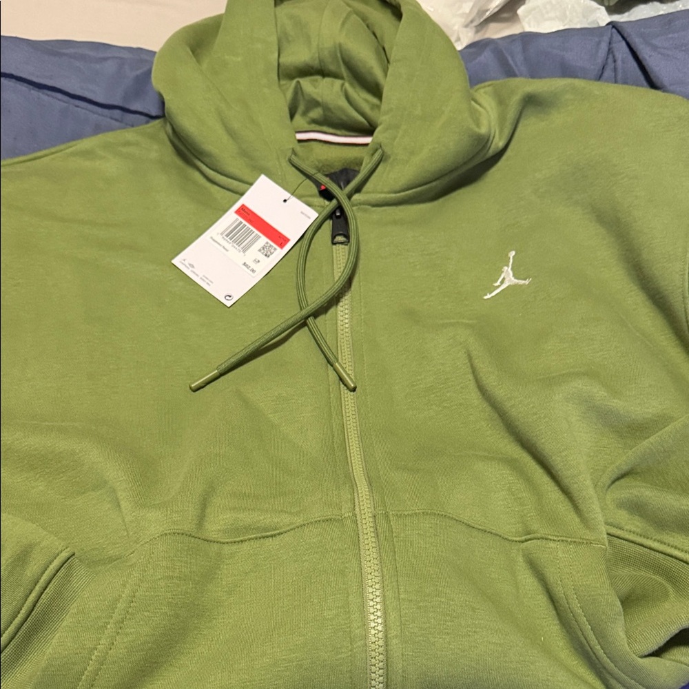 Jordan Olive Green Hoodie Sweatshirt - Picture 2 of 4